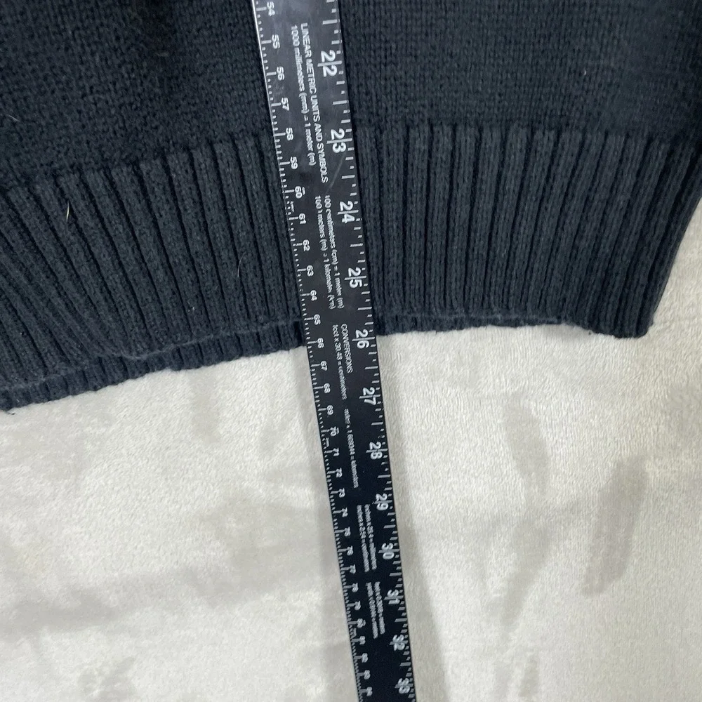 VTG Polo Ralph Lauren Sweater Mens XL Black Cotton Crewneck Knit Pullover Pony